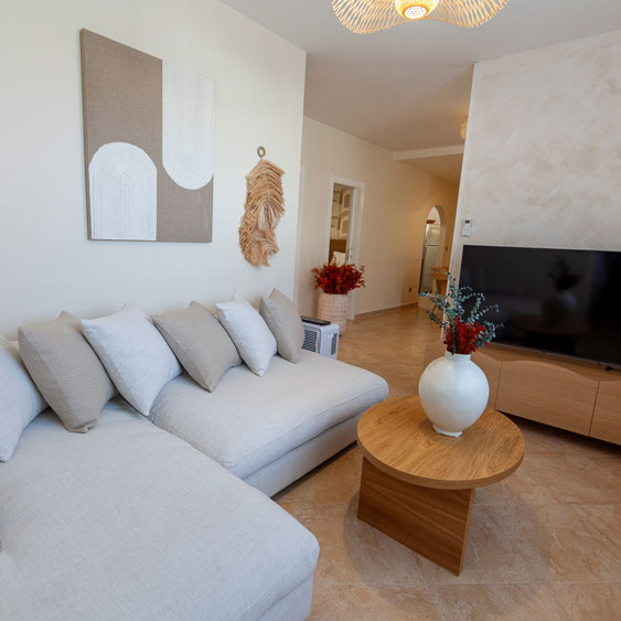 Salon de unos de los apartamentos de WOW Baiona